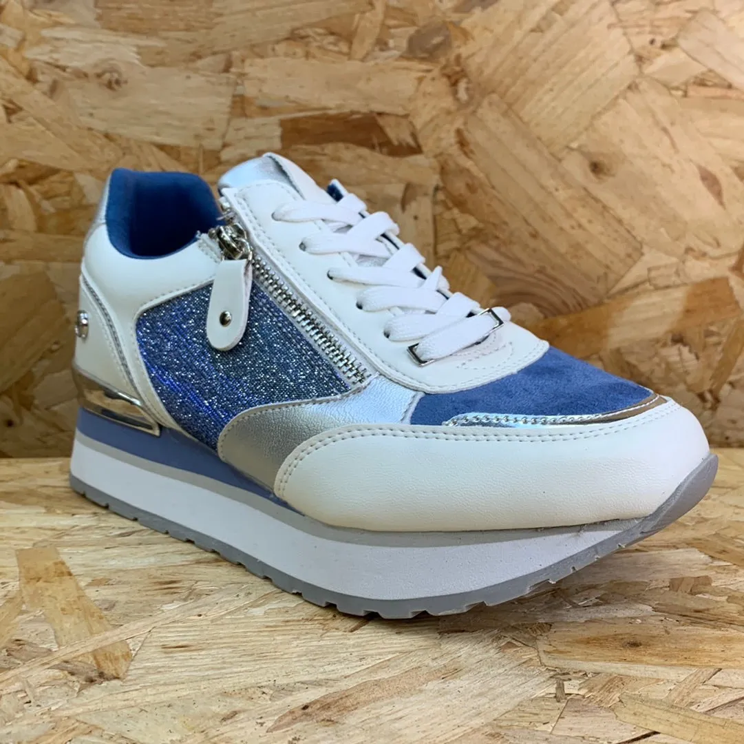 Xti Womens Fashion Trainers - Blue Jeans
