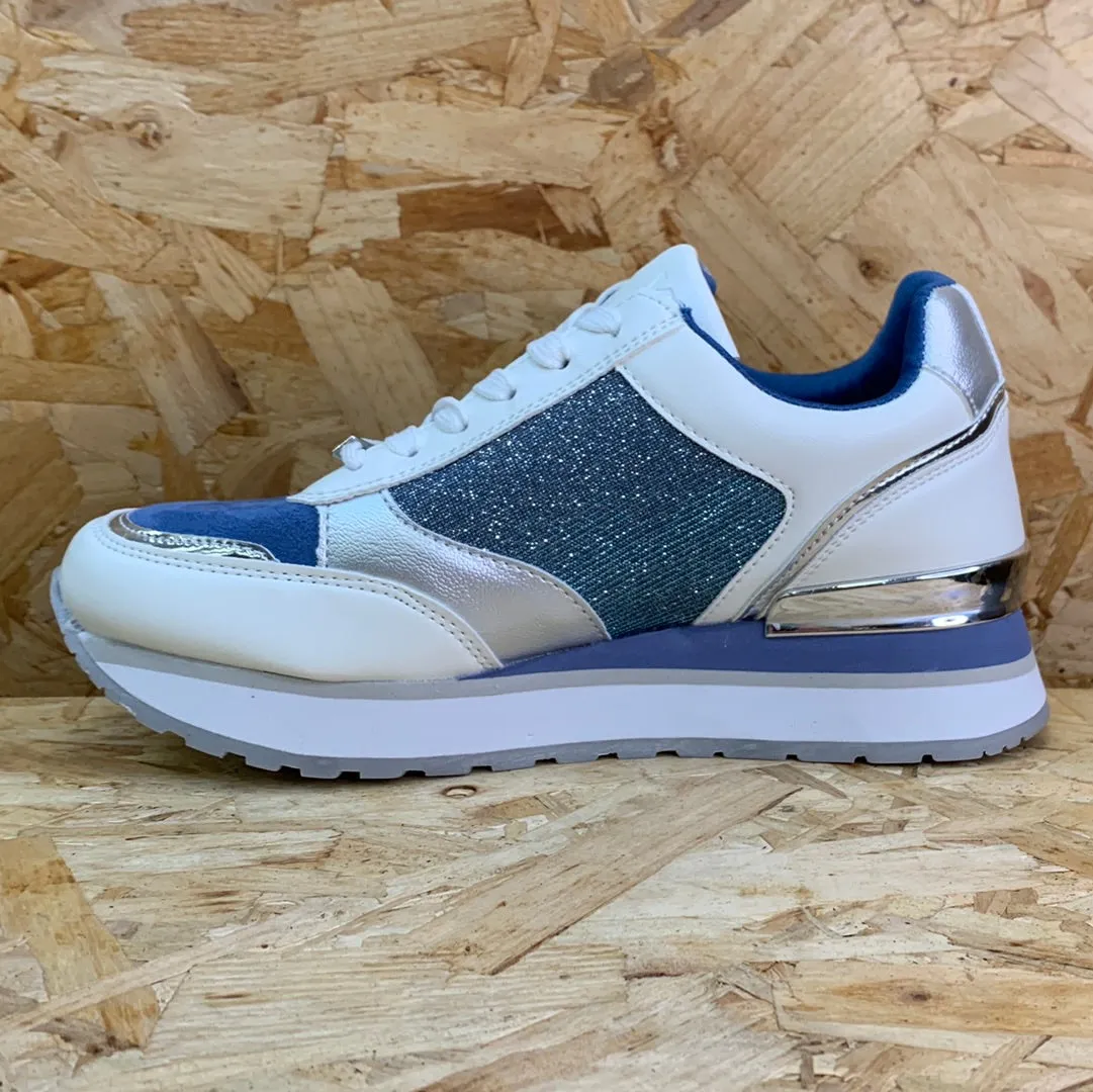 Xti Womens Fashion Trainers - Blue Jeans