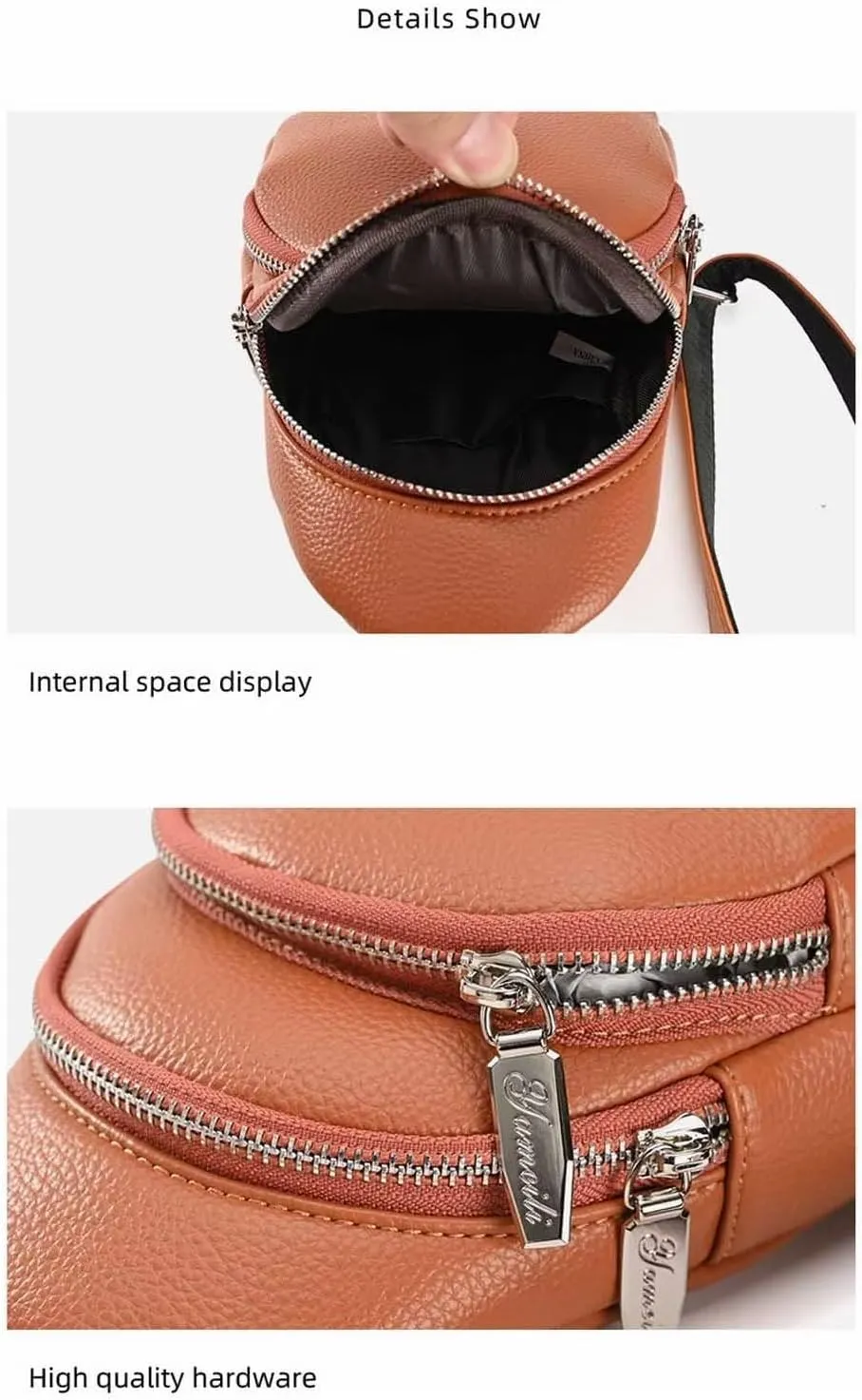 YUAKOU Fashion Small Sling Bag For Women Leather Crossbody Fanny Packs Chest Bag For Woman Girl