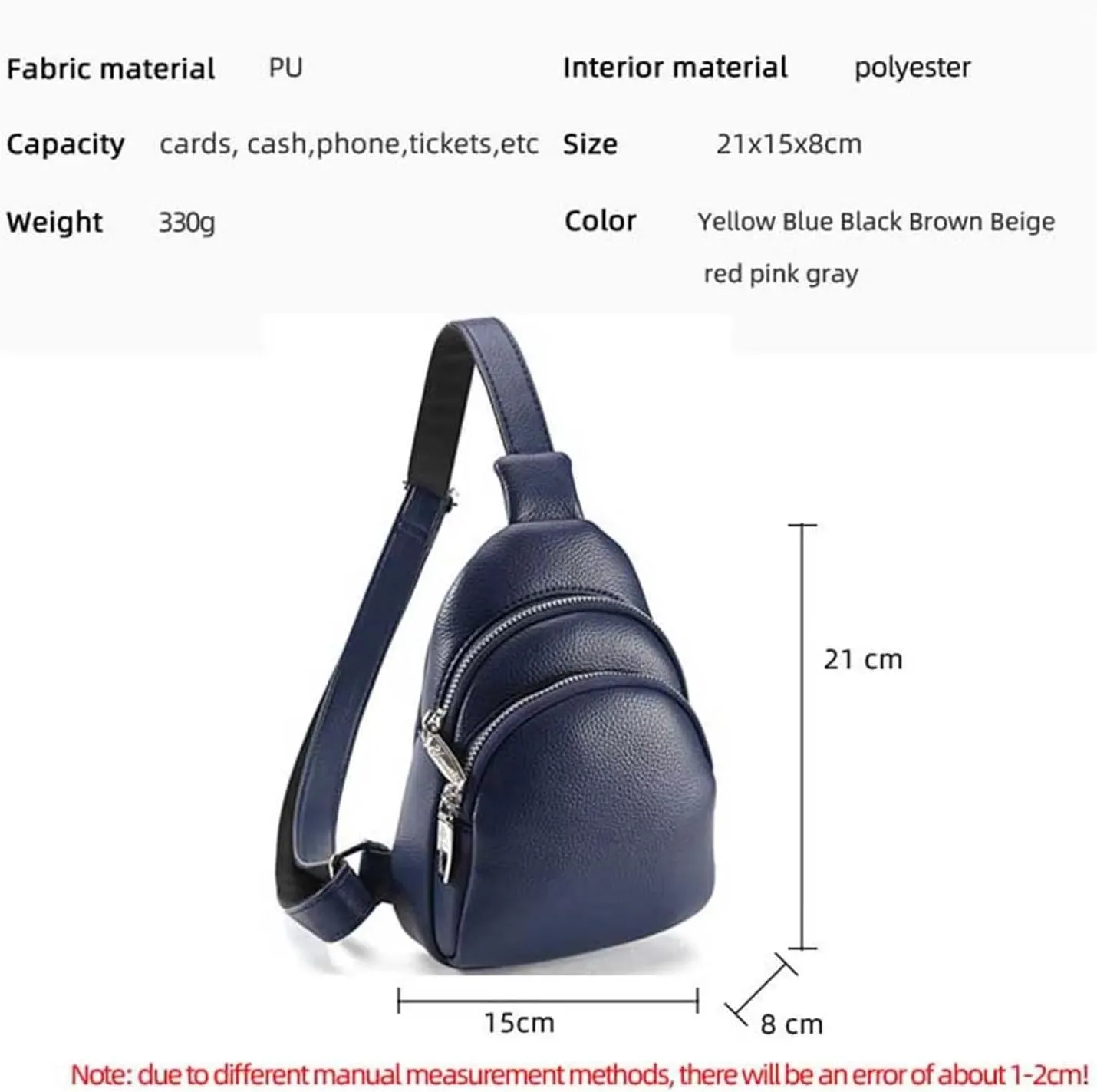YUAKOU Fashion Small Sling Bag For Women Leather Crossbody Fanny Packs Chest Bag For Woman Girl