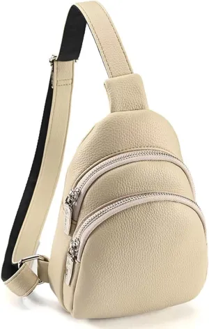 YUAKOU Fashion Small Sling Bag For Women Leather Crossbody Fanny Packs Chest Bag For Woman Girl