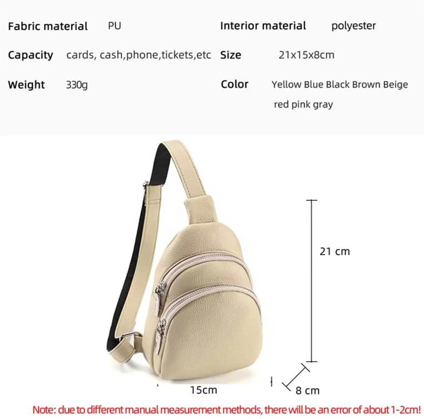 YUAKOU Fashion Small Sling Bag For Women Leather Crossbody Fanny Packs Chest Bag For Woman Girl