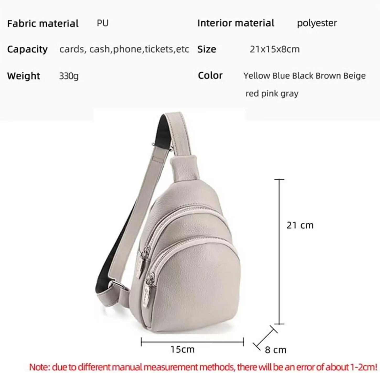 YUAKOU Fashion Small Sling Bag For Women Leather Crossbody Fanny Packs Chest Bag For Woman Girl